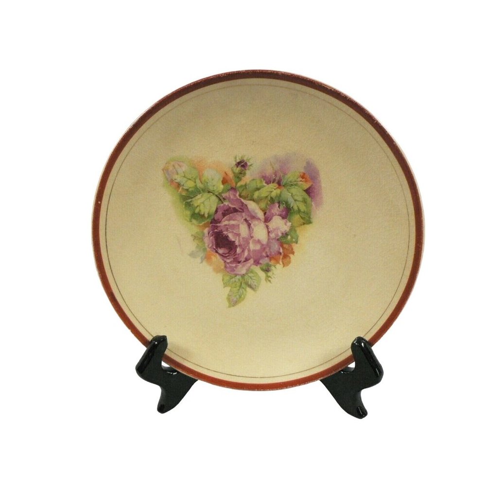 Limoges China Floral Plate Bread Salad 8" dia